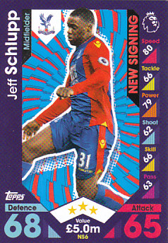 Jeff Schlupp Crystal Palace 2016/17 Topps Match Attax Extra New Signing #NS6